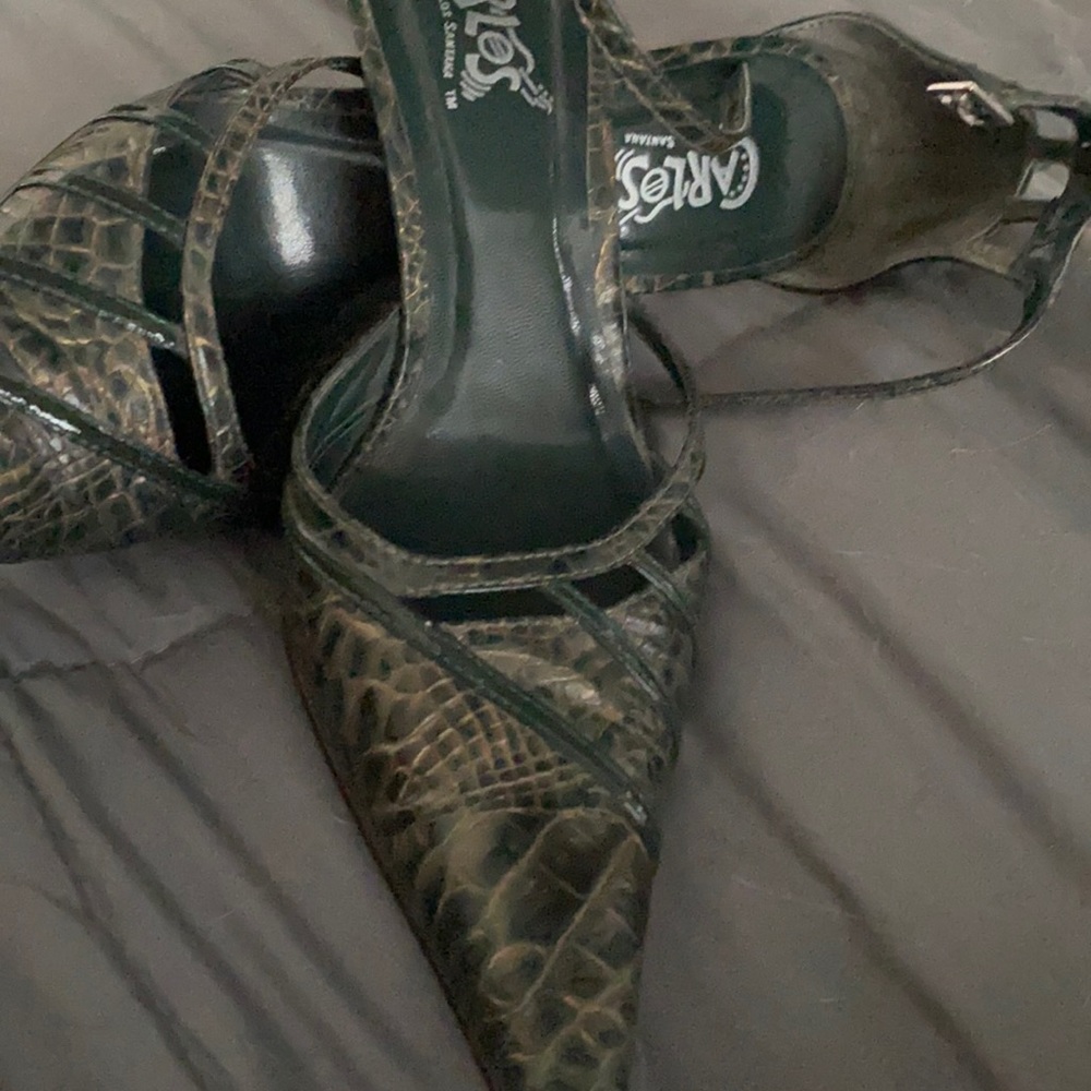 Gorgeous green and gold heels!